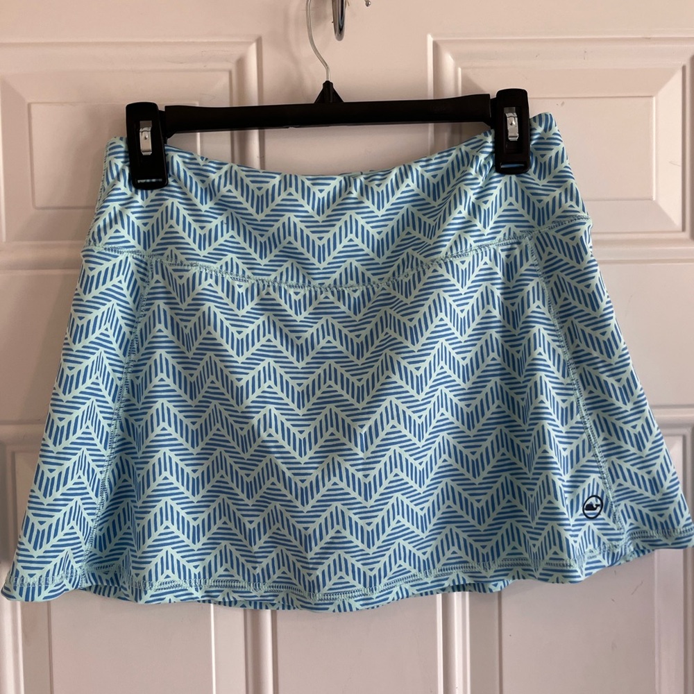 Vineyard Vines Performance Shortie Skirt Skort Crystal Blue‎ Tonal Women’s Small